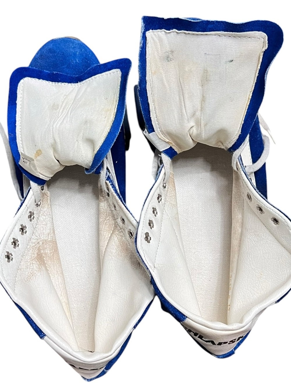 🌻Vintage Cheapskates California Roller Skates Blue Suede 1970s Retro Size 12 - Picture 13 of 15